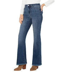 Liverpool Los Angeles Hannah Stretch Denim High Rise Fray Hem Jeans