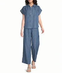 Liverpool Los Angeles High Rise Double Button Wide Leg Pants