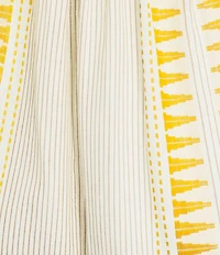 Liverpool Los Angeles Jacquard Stripe V-Neck Sleeveless Midi Dress