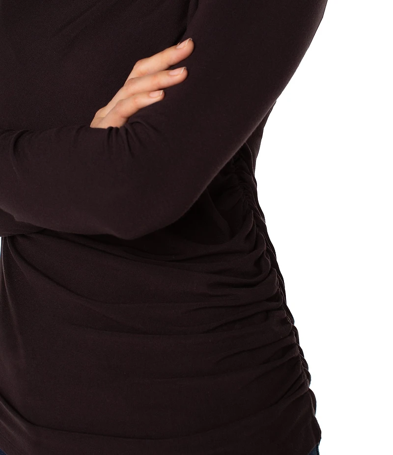 Liverpool Los Angeles Jersey Knit Mock Neck Long Sleeve Top