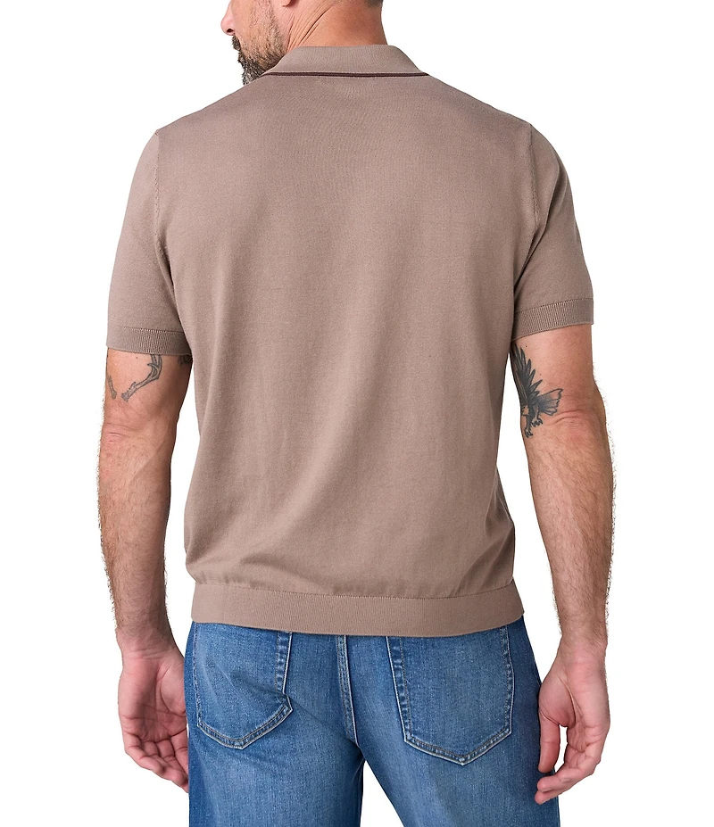 Liverpool Los Angeles Johnny Collar Short Sleeve Knit Sweater