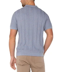 Liverpool Los Angeles Johnny Collar Short Sleeve Sweater