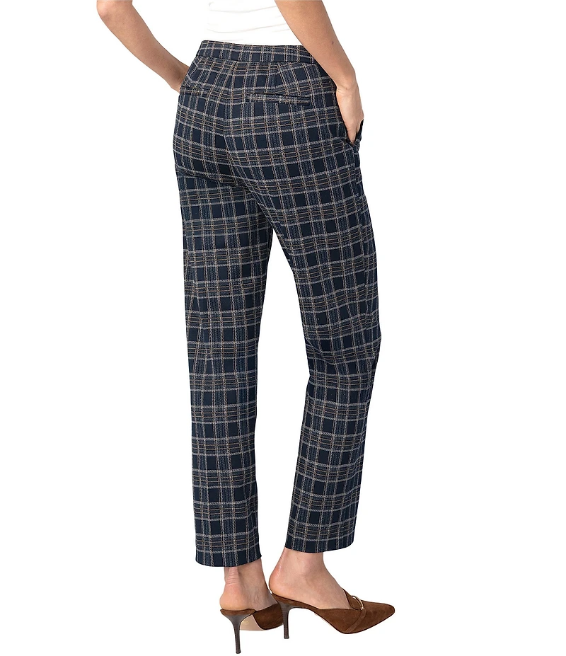 Liverpool Los Angeles Kayla Plaid Jacquard Ankle length Pants