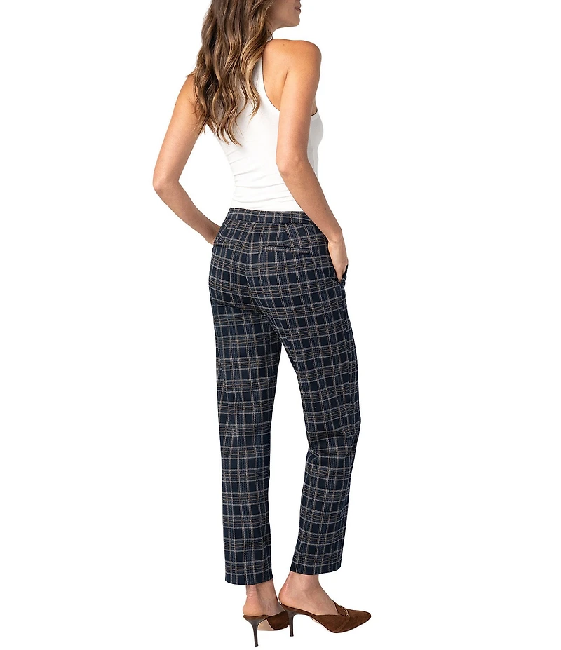Liverpool Los Angeles Kayla Plaid Jacquard Ankle length Pants