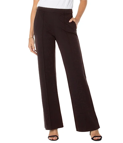 Liverpool Los Angeles Kayla Ponte Mid Rise Wide Leg Pull-On Pants