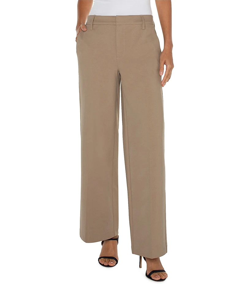 Liverpool Los Angeles Coordinating Kelsey Ponte Knit Wide-Leg Pants