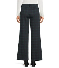 Liverpool Los Angeles Kelsey Stretch Ponte Plaid Flat Front Ankle Pants