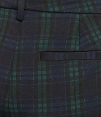 Liverpool Los Angeles Kelsey Stretch Ponte Plaid Flat Front Ankle Pants