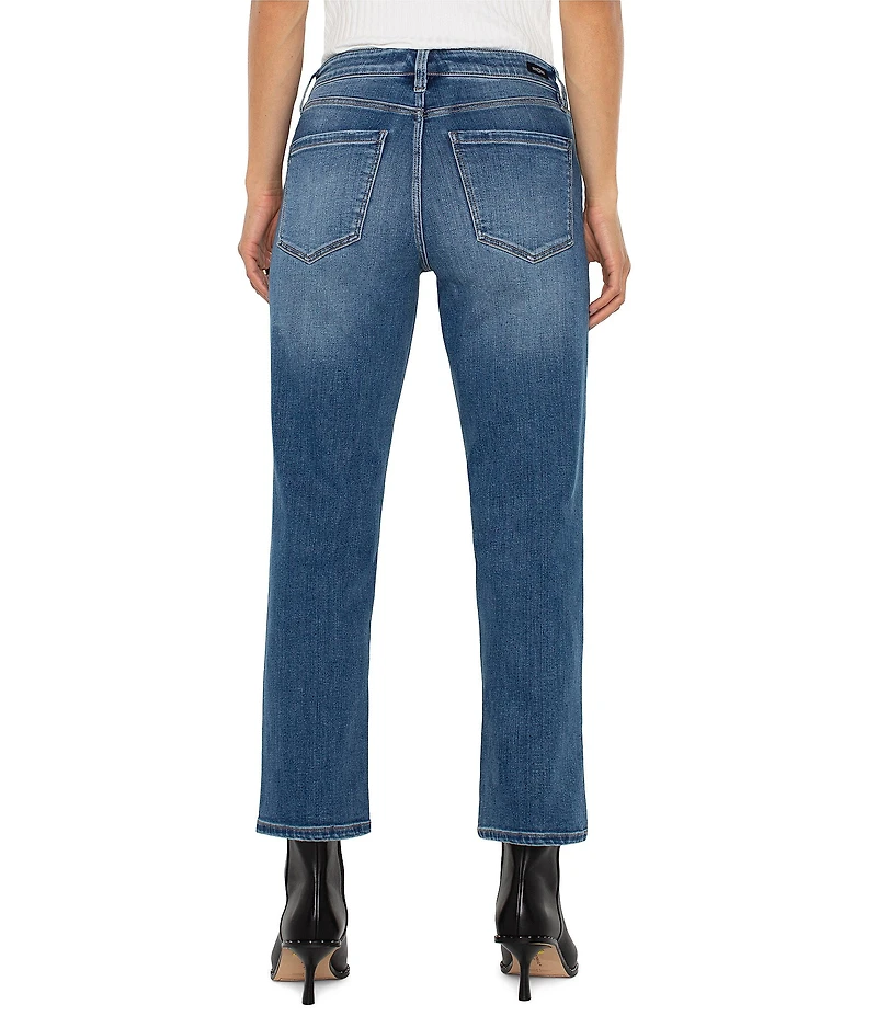 Liverpool Los Angeles Kennedy Mid Rise Straight Leg Crop Jeans