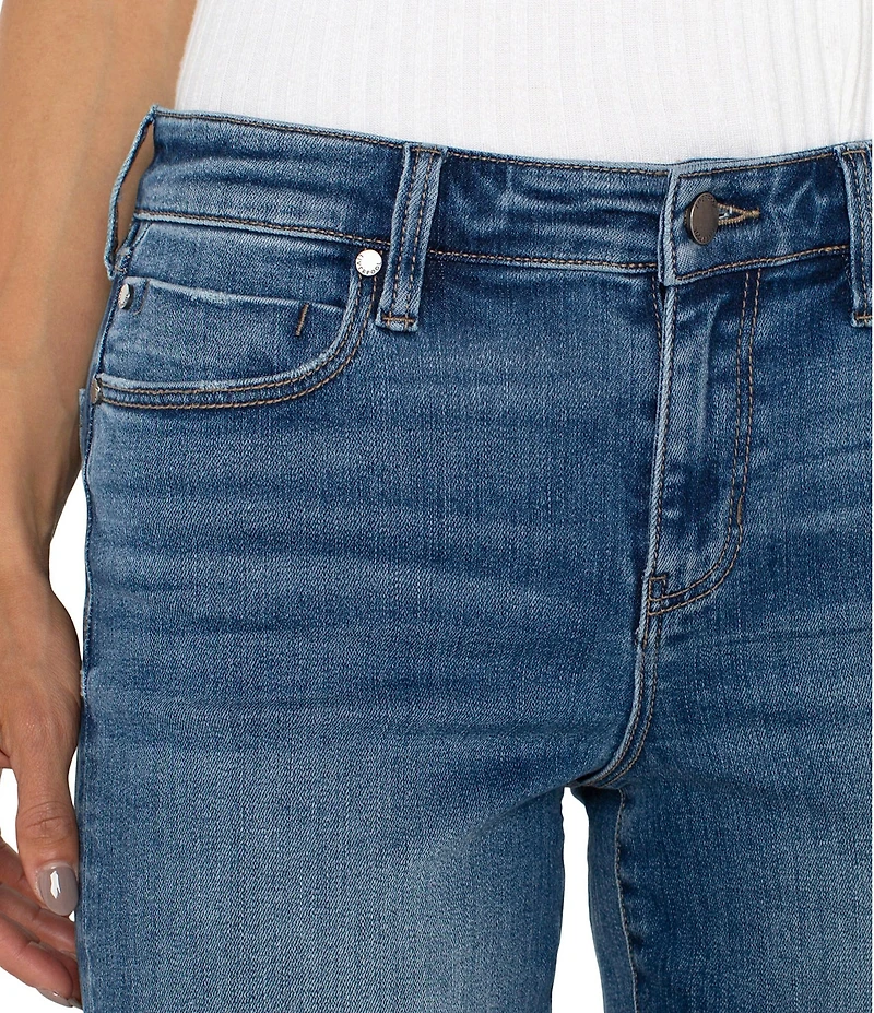 Liverpool Los Angeles Kennedy Mid Rise Straight Leg Crop Jeans