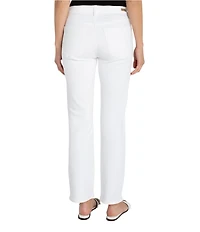 Liverpool Los Angeles Kennedy Stretch Denim Mid Rise Full Length Straight Leg Jeans