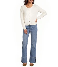 Liverpool Los Angeles Kennedy Stretch Denim Mid Rise Side Slit Jeans