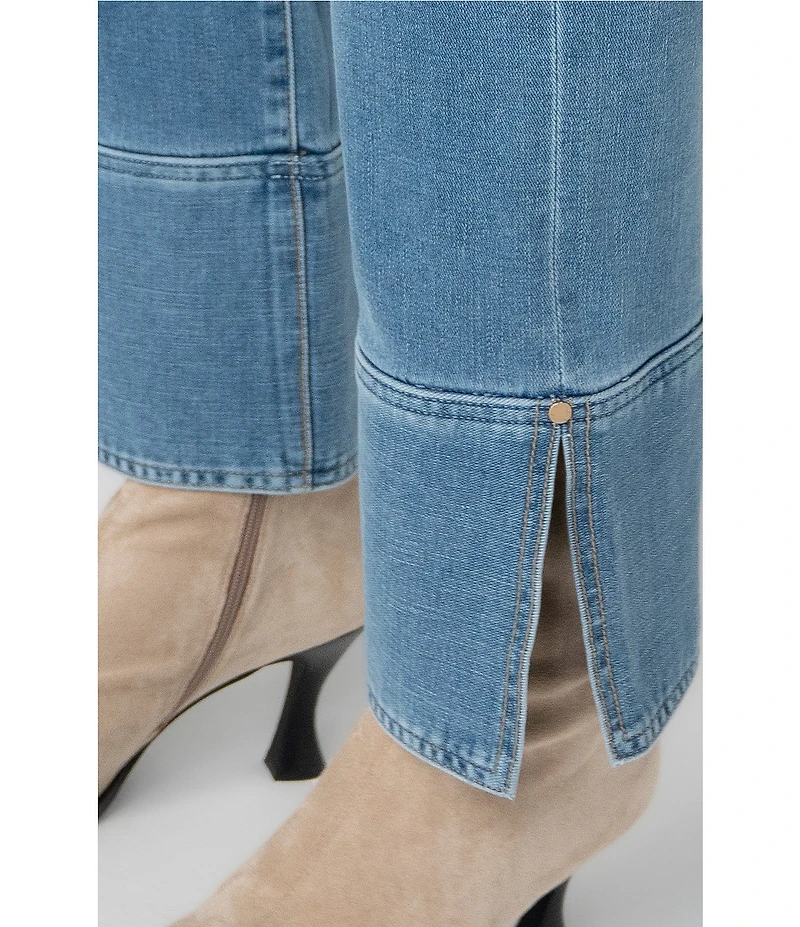 Liverpool Los Angeles Kennedy Stretch Denim Mid Rise Side Slit Jeans
