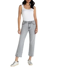 Liverpool Los Angeles Kennedy Stretch Denim Straight Leg Cropped Jeans