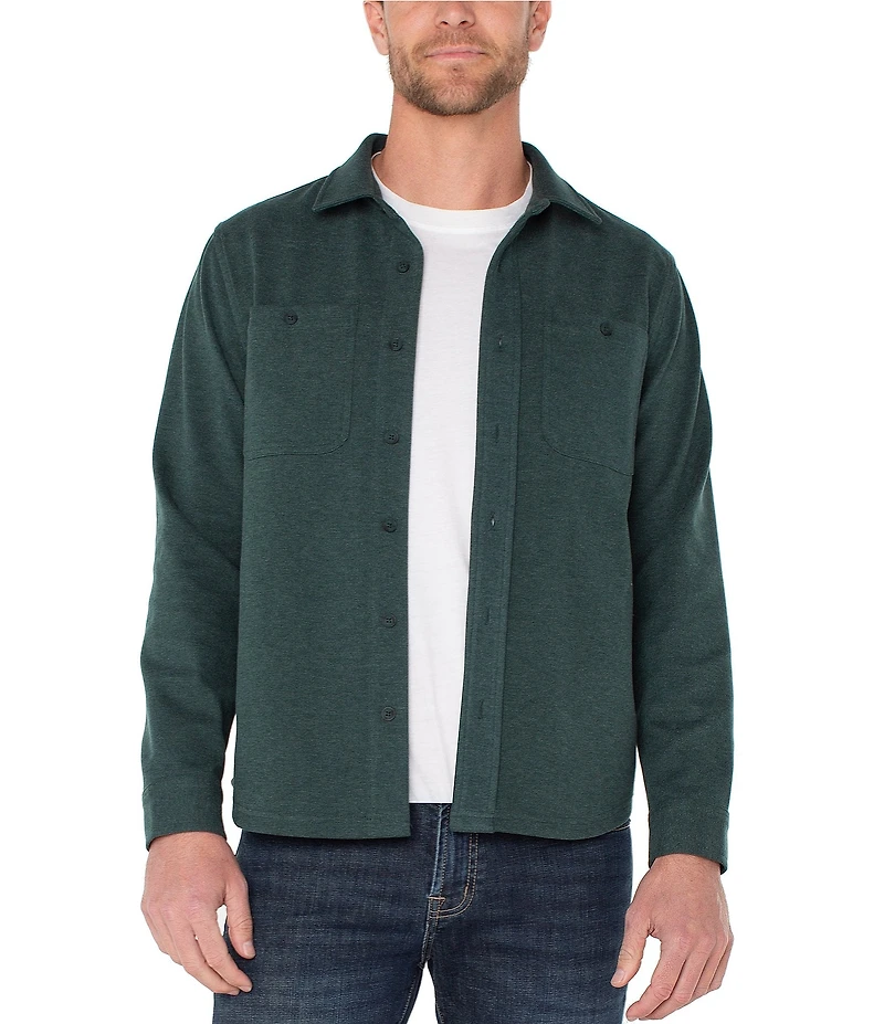 Liverpool Los Angeles Knit Long Sleeve Button-Down Shirt