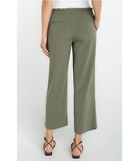 Liverpool Los Angeles Lightweight Textured Pull-On Drawstring Tie Wide Leg Pants