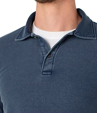 Liverpool Los Angeles Long Sleeve Jacquard Knit Polo Shirt