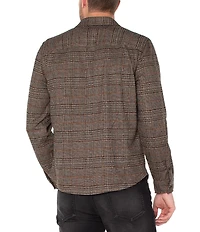 Liverpool Los Angeles Long Sleeve Plaid Jacquard Knit Shirt