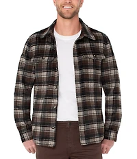 Liverpool Los Angeles Long Sleeve Plaid Shirt Jacket