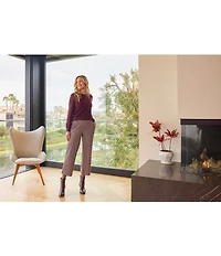 Liverpool Los Angeles Mabel Stovepipe Boucle Knit Wide Leg Cropped Pants