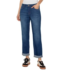 Liverpool Los Angeles Mid Rise Boyfriend Rolled Cuffed Jeans