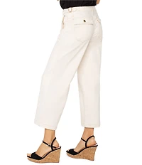 Liverpool Los Angeles Mid Rise Utility Stride Wide Leg Cropped Denim Jeans