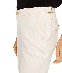 Liverpool Los Angeles Mid Rise Utility Stride Wide Leg Cropped Denim Jeans