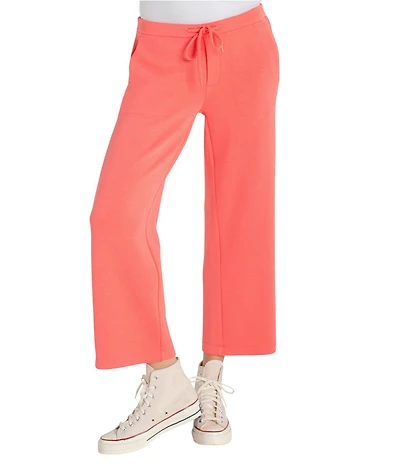 Liverpool Los Angeles Mid Rise Wide-Leg Pull-On Cropped Cloudknit Pants
