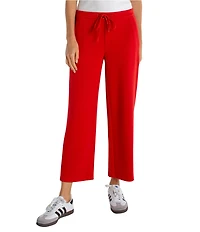 Liverpool Los Angeles Mid Rise Wide-Leg Pull-On Cropped Cloudknit Pants