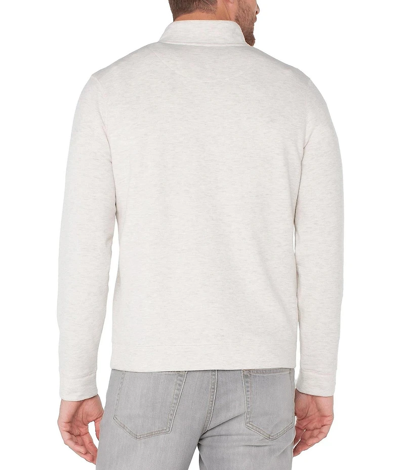 Liverpool Los Angeles Mock Neck Long Sleeve French Terry Fleece Pullover