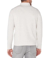 Liverpool Los Angeles Mock Neck Long Sleeve French Terry Fleece Pullover