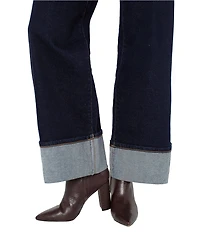 Liverpool Los Angeles Morgan Stretch Denim Wide Leg Cuffed Jeans