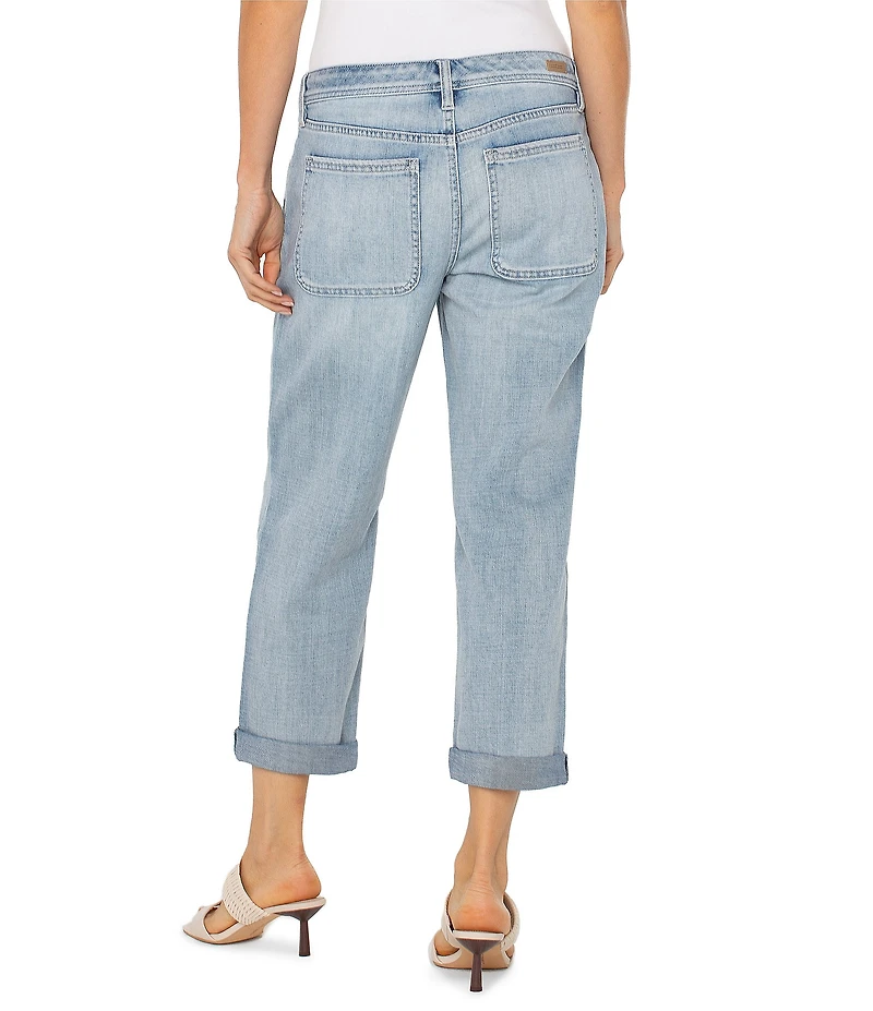 Liverpool Los Angeles Norma Mid-Rise Stretch Denim Cuffed Jeans