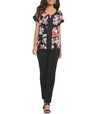 Liverpool Los Angeles Petite Size Kelsey Super Stretch Ponte Knit Trouser Ankle Pants