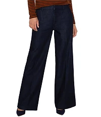 Liverpool Los Angeles Petite Size Kelsey Wide-Leg Trouser Pleated Denim Pants