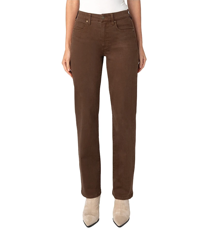 Liverpool Los Angeles Petite Size Kennedy Slub Twill Comfort Waist Straight Leg Jeans