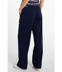 Liverpool Los Angeles Petite Size Twill Mid Rise Wide Leg Pants