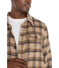 Liverpool Los Angeles Plaid Button Front Shacket