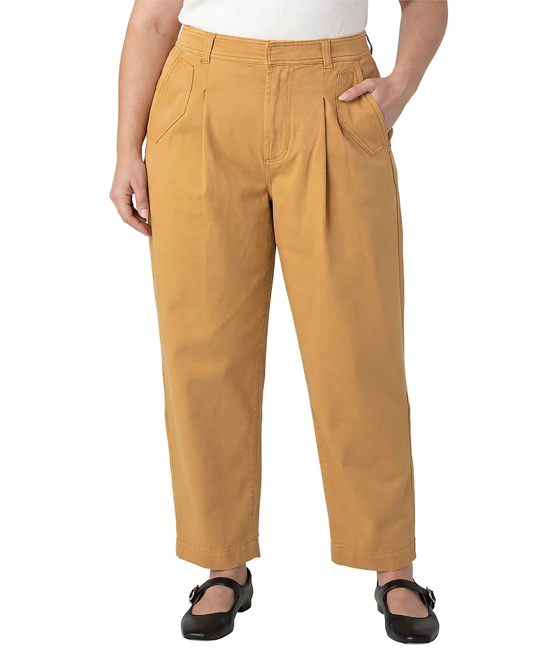 Liverpool Los Angeles Plus Size Angeles Twill High Rise Slash Pocket Pleated Trousers