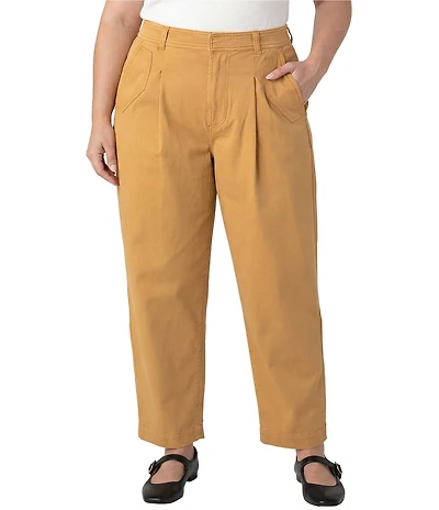 Liverpool Los Angeles Plus Size Angeles Twill High Rise Slash Pocket Pleated Trousers