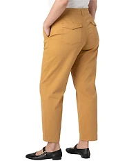 Liverpool Los Angeles Plus Size Angeles Twill High Rise Slash Pocket Pleated Trousers