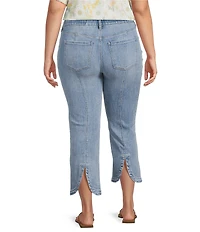 Liverpool Los Angeles Plus Size Gia Glider Flare Leg Tulip Back Crop Jeans