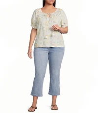Liverpool Los Angeles Plus Size Gia Glider Flare Leg Tulip Back Crop Jeans