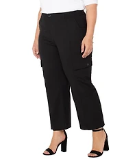 Liverpool Los Angeles Plus Size High Rise Cargo Cropped Pants