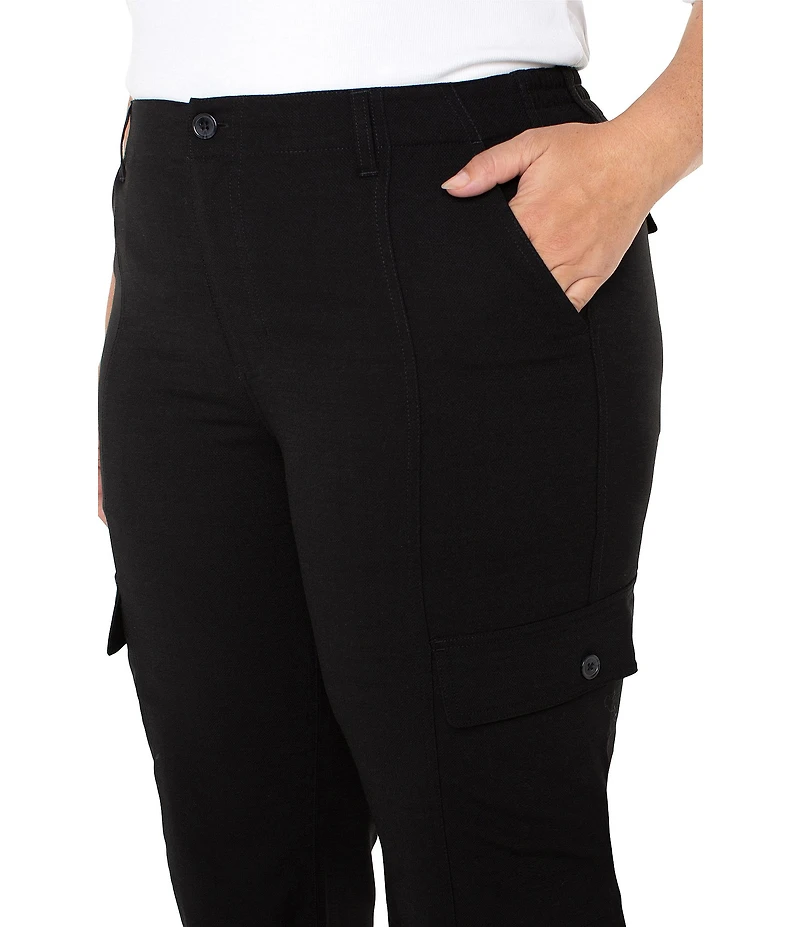 Liverpool Los Angeles Plus Size High Rise Cargo Cropped Pants