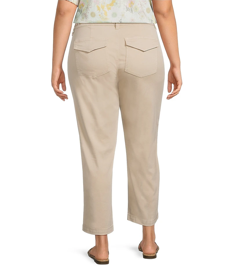 Liverpool Los Angeles Plus Size High-Rise Utility Crop Cargo Pants