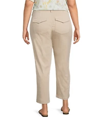 Liverpool Los Angeles Plus Size High-Rise Utility Crop Cargo Pants
