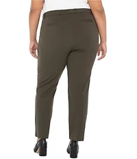 Liverpool Los Angeles Plus Size Kelsey Mid Rise Slim Leg Stretch Ponte Trouser Pants