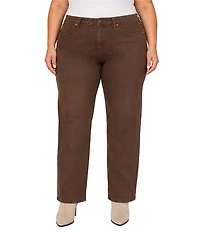 Liverpool Los Angeles Plus Size Kennedy Slub Twill Comfort Waist Straight Leg Jeans