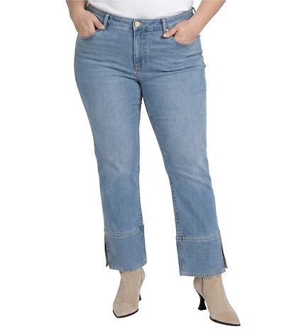 Liverpool Los Angeles Plus Size Kennedy Stretch Denim Mid Rise Side Slit Jeans